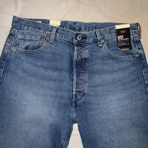 Levi’s Men’s 501 ‘93 Big E Straight Fit Jeans Size 36X36 Medium Blue 798300167 - Picture 3 of 8